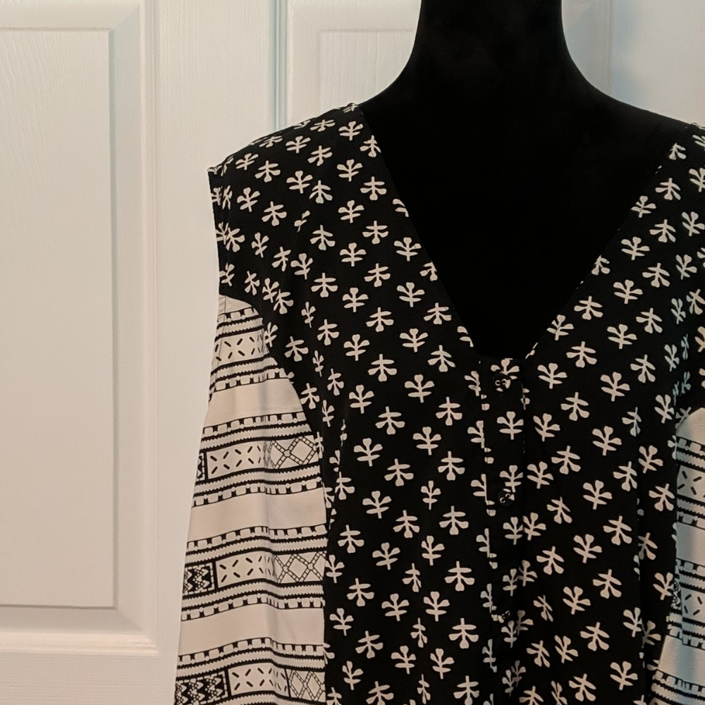 ASOS Curve Black/White Boho Sundress Peplum US 18